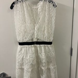 Self Portrait White Mini Dress